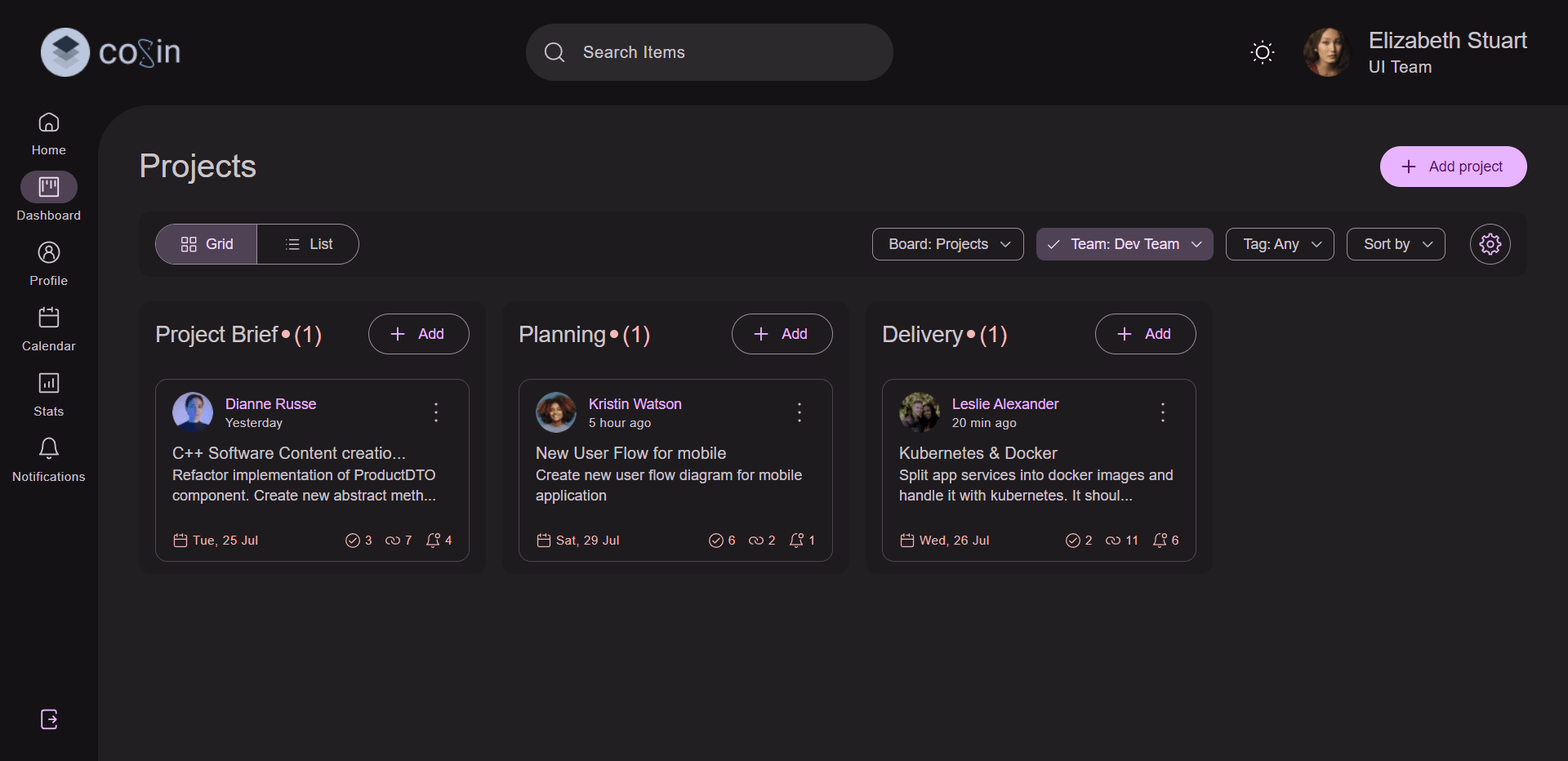 Purple Dark theme