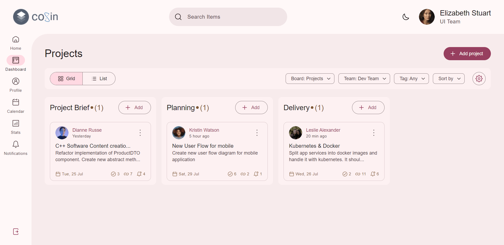 Burgundy Light theme